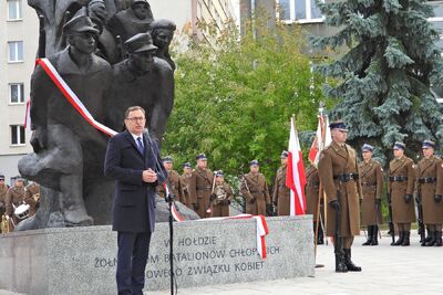 Odsłonięcie i poświęcenie pomnika Żołnierzy Batalionów Chłopskich i Ludowego Związku Kobiet – Warszawa, 8 października 2019. Fot. Mateusz Niegowski (IPN)