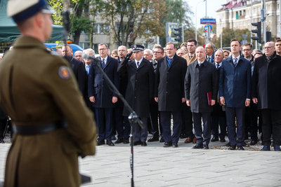 Odsłonięcie i poświęcenie pomnika Żołnierzy Batalionów Chłopskich i Ludowego Związku Kobiet – Warszawa, 8 października 2019. Fot. Sławek Kasper (IPN)