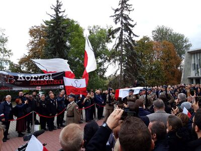 Ostatnie pożegnanie Kornela Morawieckiego – Warszawa, 5 października 2019. Fot. Paweł Błażewicz (IPN)