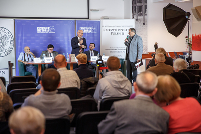 Dyskusja wokół publikacji „Rok 1939 w dzienniku Hansa Franka” w opracowaniu Pawła Kosińskiego – Warszawa, 10 października 2019. Fot. Sławek Kasper (IPN)