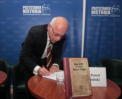 Dyskusja wokół publikacji „Rok 1939 w dzienniku Hansa Franka” w opracowaniu Pawła Kosińskiego – Warszawa, 10 października 2019. Fot. Piotr Życieński (IPN)