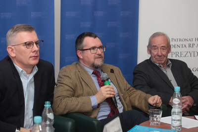 Dyskusja wokół książki Władysława Bułhaka „Wywiad PRL a Watykan 1962–1978” – Warszawa, 16 października 2019. Fot. Piotr Życieński (IPN)