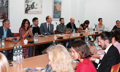 Sędziowie i prokuratorzy z UE z wizytą w IPN – Warszawa, 15 października 2019. Fot. Anna Boguniecka (IPN)