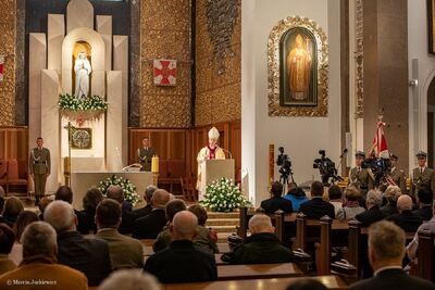 Msza św. w Katedrze Polowej Wojska Polskiego w Warszawie w Narodowym Dniu Pamięci Duchownych Niezłomnych – 19.10.2019. Fot. Marcin Jurkiewicz (IPN)