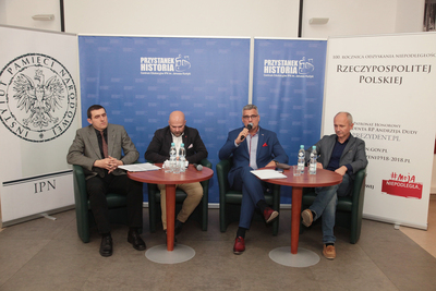 Spotkanie z cyklu „Tajemnice bezpieki” o Jolancie i Andrzeju Gontarczykach vel Lange – Warszawa, 18 października 2019. Fot. Piotr Życieński (IPN)