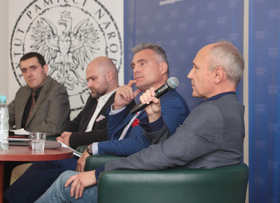 Spotkanie z cyklu „Tajemnice bezpieki” o Jolancie i Andrzeju Gontarczykach vel Lange – Warszawa, 18 października 2019. Fot. Piotr Życieński (IPN)