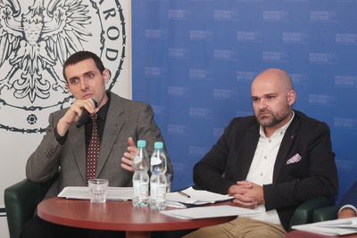 Spotkanie z cyklu „Tajemnice bezpieki” o Jolancie i Andrzeju Gontarczykach vel Lange – Warszawa, 18 października 2019. Fot. Piotr Życieński (IPN)