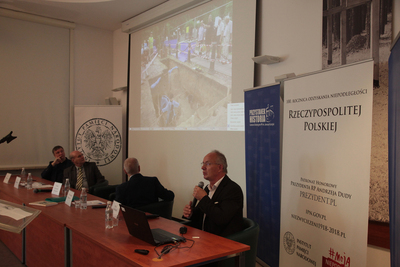 Konferencja „Ślady Zbrodni – Oblicza Pamięci. Katyń – Łączka – Ravensbrück” – Warszawa, 22 października 2019. Fot. Piotr Życieński (IPN)