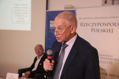 Dr Aleksander Gurjanow podczas konferencji „Ślady Zbrodni – Oblicza Pamięci. Katyń – Łączka – Ravensbrück” – Warszawa, 22 października 2019. Fot. Piotr Życieński (IPN)