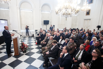 List od marszałka Senatu Stanisława Karczewskiego odczytał senator Konstanty Radziwiłł – Warszawa, 22 października 2019. Fot. Sławek Kasper (IPN)