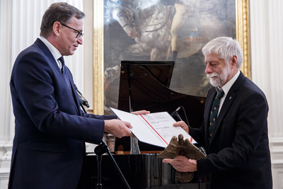 Stefan Adamski i prezes IPN Jarosław Szarek – Warszawa, 22 października 2019. Fot. Sławek Kasper (IPN)