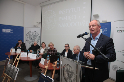 Spotkanie autorskie z dr. Aleksandrem Gurjanowem otworzył prof. Krzysztof Szwagrzyk, wiceprezes IPN – Warszawa, 23 października 2019. Fot. Piotr Życieński (IPN)