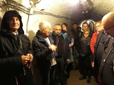 W podziemiach klasztoru bazylianów – Humań, 23 października 2019. Fot. Mateusz Marek (IPN)