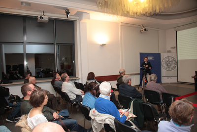 Wykład Piotra Majewskiego o Warszawie prezydenta Starzyńskiego – Warszawa, 24 października 2019. Fot. Piotr Życieński (IPN)