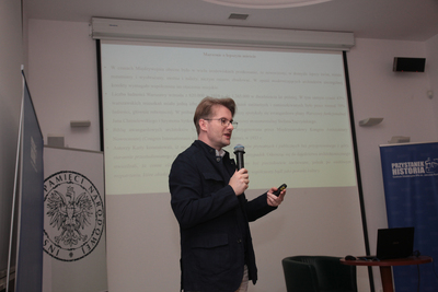 Wykład Piotra Majewskiego o Warszawie prezydenta Starzyńskiego – Warszawa, 24 października 2019. Fot. Piotr Życieński (IPN)