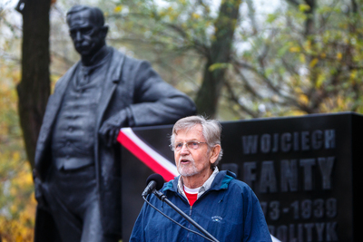Odsłonięcie pomnika Wojciecha Korfantego w Warszawie – 25 października 2019. Fot. Sławek Kasper (IPN)