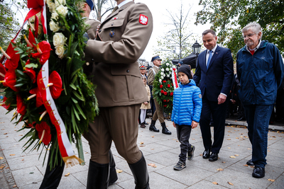 Odsłonięcie pomnika Wojciecha Korfantego w Warszawie – 25 października 2019. Fot. Sławek Kasper (IPN)
