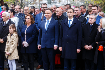 Odsłonięcie pomnika Wojciecha Korfantego w Warszawie – 25 października 2019. Fot. Sławek Kasper (IPN)