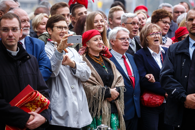 Odsłonięcie pomnika Wojciecha Korfantego w Warszawie – 25 października 2019. Fot. Sławek Kasper (IPN)