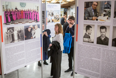 Otwarcie wystawy „Bracia w wierze – Bratia vo viere”, przygotowanej we współpracy z IPN – Bratysława, 29 października 2019. Fot. Sławek Kasper (IPN)