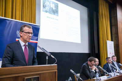 Seminarium naukowe poświęcone współpracy katolików polskich i słowackich w okresie komunizmu – Bratysława, 29 października 2019. Fot. Sławek Kasper (IPN)