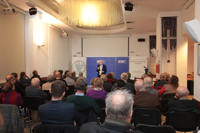 Wykład prof. Wojciecha Roszkowskiego „Czym jest cywilizacja zachodnia?” – Warszawa, 29 października 2019. Fot. Piotr Życieński (IPN)