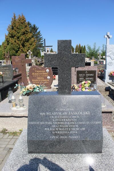 Nowy nagrobek mjr. Władysława Jaskólskiego w Terespolu