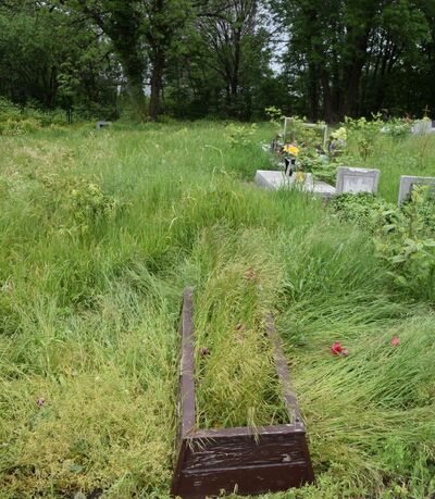 Grób Emila Walesy przed remontem