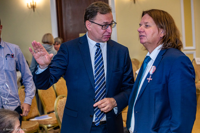 Uroczystość wręczenia Krzyży Wolności i Solidarności byłym działaczom Grup Oporu „Solidarni” – Warszawa, 19.10.2019. Fot. Marcin Jurkiewicz (IPN)
