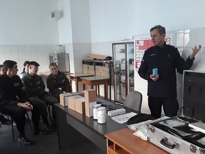 Uczestnicy konkursu „Policjanci w służbie historii” w Centrum Szkoleniowym Policji w Legionowie – 18 listopada 2019. Fot. Mateusz Marek (IPN)