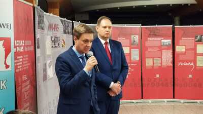 Wystawa „Rozkaz nr 00485. Antypolska operacja NKWD na sowieckiej Ukrainie 1937–1938” w Nowym Jorku – 17 listopada 2019. Fot. Grzegorz Tymiński