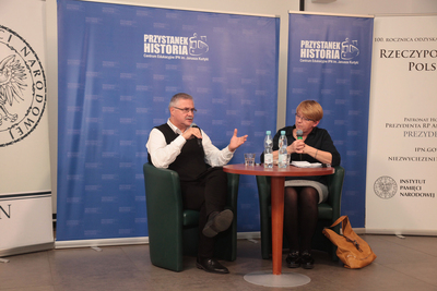 Z cyklu „Na północ od Warszawy. Warmia i Mazury w XX w.” rozmowa o zabytkach regionu w czasach PRL-u – Warszawa, 18 listopada 2019. Fot. Piotr Życieński (IPN)