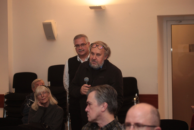 Z cyklu „Na północ od Warszawy. Warmia i Mazury w XX w.” rozmowa o zabytkach regionu w czasach PRL-u – Warszawa, 18 listopada 2019. Fot. Piotr Życieński (IPN)