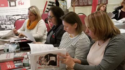 Warsztaty dla nauczycieli w szkole Polskiej Fundacji Kulturalnej w Clark – 19 listopada 2019. Fot. Paweł Zielony i Mariusz Żuławnik