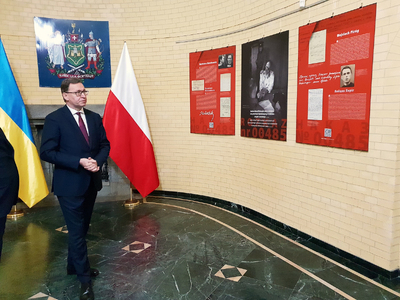 Otwarcie wystawy „Rozkaz nr 00485. Antypolska operacja NKWD na sowieckiej Ukrainie 1937–1938” – Kijów, 20 listopada 2019. Fot. Sławek Kasper (IPN)