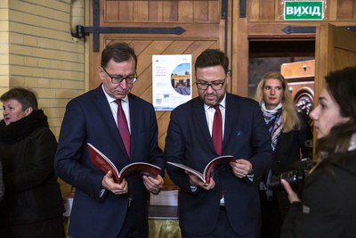 Otwarcie wystawy „Rozkaz nr 00485. Antypolska operacja NKWD na sowieckiej Ukrainie 1937–1938” – Kijów, 20 listopada 2019. Fot. Sławek Kasper (IPN)