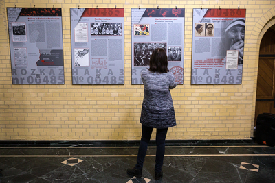 Otwarcie wystawy „Rozkaz nr 00485. Antypolska operacja NKWD na sowieckiej Ukrainie 1937–1938” – Kijów, 20 listopada 2019. Fot. Sławek Kasper (IPN)