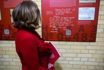 Otwarcie wystawy „Rozkaz nr 00485. Antypolska operacja NKWD na sowieckiej Ukrainie 1937–1938” – Kijów, 20 listopada 2019. Fot. Sławek Kasper (IPN)