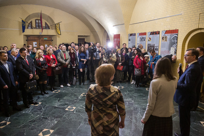 Otwarcie wystawy „Rozkaz nr 00485. Antypolska operacja NKWD na sowieckiej Ukrainie 1937–1938” – Kijów, 20 listopada 2019. Fot. Sławek Kasper (IPN)