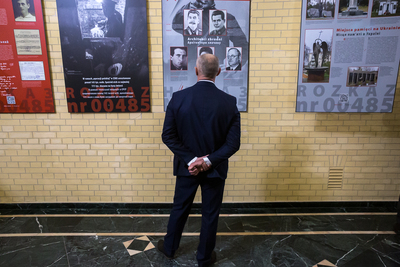 Otwarcie wystawy „Rozkaz nr 00485. Antypolska operacja NKWD na sowieckiej Ukrainie 1937–1938” – Kijów, 20 listopada 2019. Fot. Sławek Kasper (IPN)