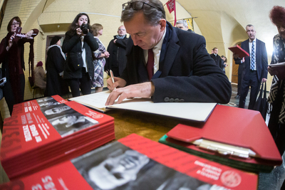 Otwarcie wystawy „Rozkaz nr 00485. Antypolska operacja NKWD na sowieckiej Ukrainie 1937–1938” – Kijów, 20 listopada 2019. Fot. Sławek Kasper (IPN)