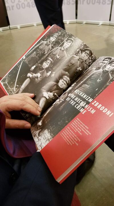 Otwarcie wystawy „Rozkaz nr 00485. Antypolska operacja NKWD na sowieckiej Ukrainie 1937–1938” w Polskiej Fundacji Kulturalnej w Clark – 20 listopada 2019. Fot. Grzegorz Tymiński