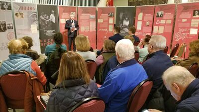 Otwarcie wystawy „Rozkaz nr 00485. Antypolska operacja NKWD na sowieckiej Ukrainie 1937–1938” w Polskiej Fundacji Kulturalnej w Clark – 20 listopada 2019. Fot. Grzegorz Tymiński