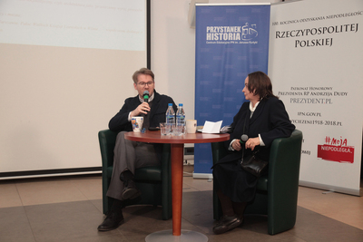 Spotkanie z cyklu „Polskie miasta wobec totalitaryzmów” – Warszawa, 28 listopada 2019. Fot. Piotr Życieński (IPN)