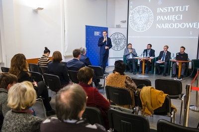 Prezentacja wspomnień Dalii Grinkevičiūtė „Litwini nad Morzem Łaptiewów” – Warszawa, 11 grudnia 2019. Fot. Sławek Kasper (IPN)