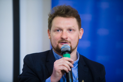 Dr Kamil Pecela. Prezentacja wspomnień Dalii Grinkevičiūtė „Litwini nad Morzem Łaptiewów” – Warszawa, 11 grudnia 2019. Fot. Sławek Kasper (IPN)