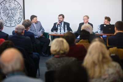 Prezentacja wspomnień Dalii Grinkevičiūtė „Litwini nad Morzem Łaptiewów” – Warszawa, 11 grudnia 2019. Fot. Sławek Kasper (IPN)