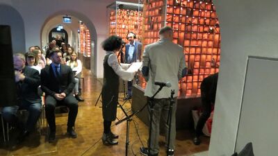 Gala laureatów II stopnia konkursu „Sprzączki i guziki z orzełkiem ze rdzy...” – Warszawa, 14 grudnia 2019. Fot.  Grzegorz Łeszczyński (BEN)