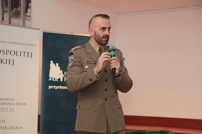 Wykład płk. Konrada Korpowskiego „II Konspiracja '53 – Przekaz '19+” – Warszawa, 17 grudnia 2019. Fot. Piotr Źycieński (IPN)