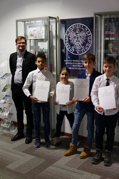 Wizyta grupy „Reporterzy na 102” w Biurze Edukacji Narodowej IPN – Warszawa, 10 stycznia 2020. Fot. Mariusz Chądzyński